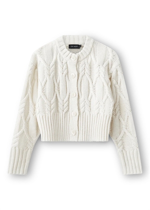Magle Cropped cable cardigan Jet Stream Copenhagen Muse 